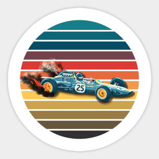 Retro Racecar Sticker